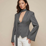 Blazer Jacket – V-Neck Casual Slim Fit for Autumn/Winter