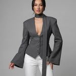 Blazer Jacket – V-Neck Casual Slim Fit for Autumn/Winter