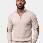 High Collar Quarter Zip Corduroy Pullover - Cross & Crown