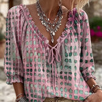 Candice - Fashionable Polka-Dot Blouse