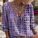 Candice - Fashionable Polka-Dot Blouse
