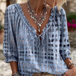 Candice - Fashionable Polka-Dot Blouse