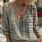 Candice - Fashionable Polka-Dot Blouse