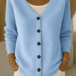 Laverne™ | Quilted Button-Front Cardigan