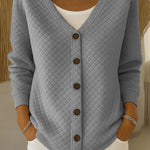 Laverne™ | Quilted Button-Front Cardigan