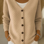 Laverne™ | Quilted Button-Front Cardigan