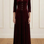 Camelia Long Velvet Blazer Style Dress