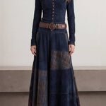 Elegant Long Vintage Checkered Marlis Dress