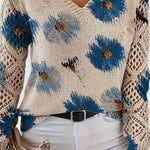 Kathleen | Floral Openwork Sweater