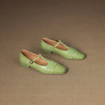 Leya Genuine Leather T-Strap Pumps