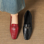 Nivan Genuine Leather Belt Strap Loafers