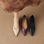 Marlot Genuine Leather Pointed-Toe Heel Pumps