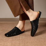 Amani Woven Genuine Leather Slip-On Mule
