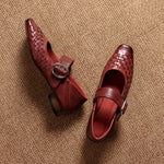 Daria Genuine Leather Mary-Jane Pumps