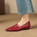 Nivan Genuine Leather Belt Strap Loafers