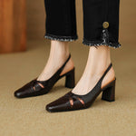 Marlet Genuine Leather Slingbacks