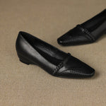 Elsi Genuine Leather Wedge Pumps
