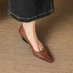 Zyla Genuine Leather Heels