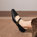 Kelly Genuine Leather Mary Jane Pumps