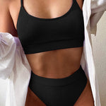 Elda® | Striped Top and Thong Bikini With Structured Bottoms