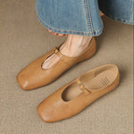 Kleva Genuine Leather Mary Jane Flats