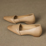 Elsi Genuine Leather Wedge Pumps
