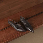 Kemi Genuine Leather Slingbacks