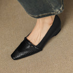 Elsi Genuine Leather Wedge Pumps