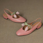 Tulip Genuine Leather Slingbacks