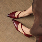 Evani Genuine Leather D'Orsay Heels