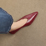 Emma Genuine Leather Pointed-Toe Heels