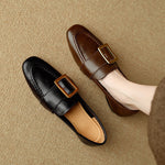 Rizon Genuine Leather Belt Buckle Shoes