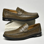 Alden Cowhide Leather Moc-Toe Loafers
