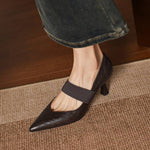 Cyra Genuine Leather Heels