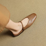 Lora Genuine Leather Mules