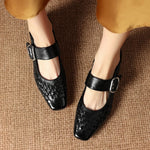 Daria Genuine Leather Mary-Jane Pumps