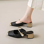 Melina Genuine Leather Mules