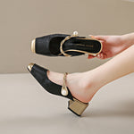 Melina Genuine Leather Mules