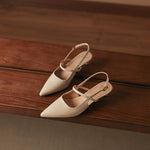 Kemi Genuine Leather Slingbacks