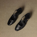 Elene Genuine Leather Mary-Jane Flats