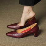 Vena Genuine Leather Heel Pumps