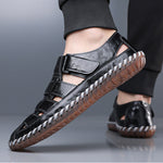 Kevan Closed-Toe Leather Sandals