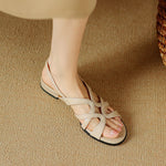 Bellina Genuine Leather Gladiator Slingback Sandals