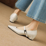Odet Genuine Leather Mary Jane Flats