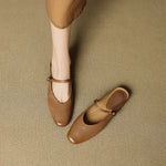 Lora Genuine Leather Mules