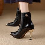 Estelle Genuine Leather Heeled Boots