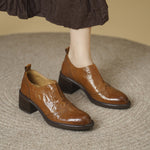 Everett Genuine Leather Wingtip Platform Shoes