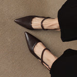 Zyra Genuine Leather Mary-Jane Slingback Heels