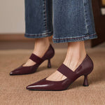 Cyra Genuine Leather Heels