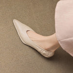 Emma Genuine Leather Pointed-Toe Heels